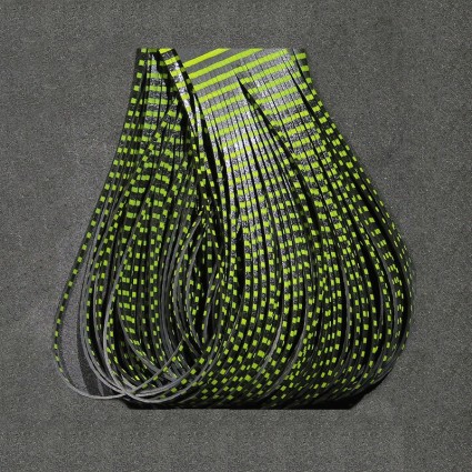 Силикон Hareline Grizzly Flutter Legs #15 Chartreuse Barred Black фото 1