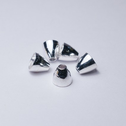 Конус TFF Tungsten Cone Head 6X6mm 1g 10pcs Silver фото