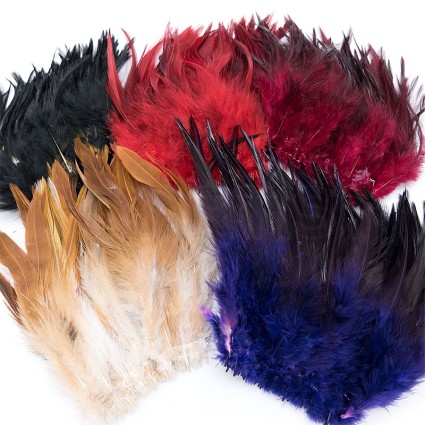 Перо Hareline 6-7'' Woolly Bugger Saddle Hackle #21 Blood Red фото