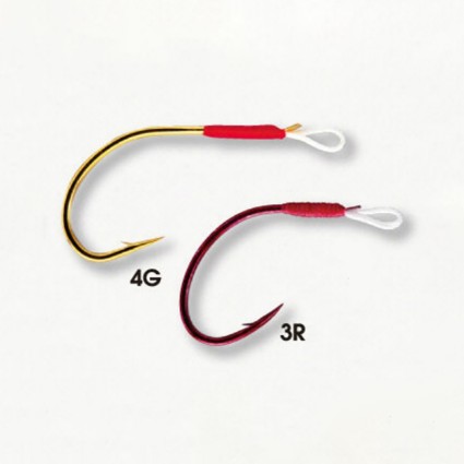 Крючки для блёсен SMITH Sure Hook Sakuramasu №3Red 5pcs фото 2