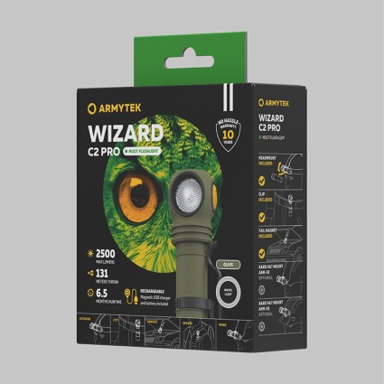 Фонарь Armytek Wizard C2 Pro Olive Белый фото 4