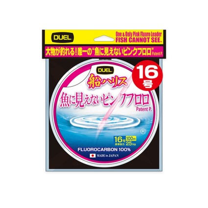 Леска Duel Pink Fluorocarbon FISH CANNOT SEE 100m #5 9kg 0.370mm фото