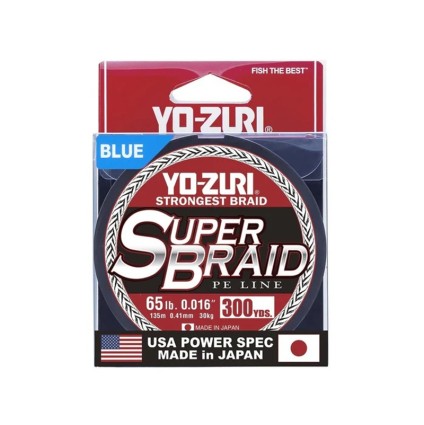 Плетёный шнур Yo-Zuri PE Superbraid 300Yds Blue 65Lb 0.41mm фото