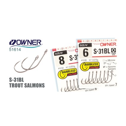 Крючки Owner 5655 Tachiuo Saber X Luminous Purple #2/0 6pcs фото 2