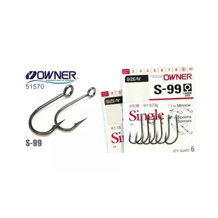 Крючки Owner 51570 S-99 #4 6pcs фото 3