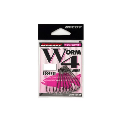 Крючок Decoy одинарный Worm 4 #1 9pcs фото 2