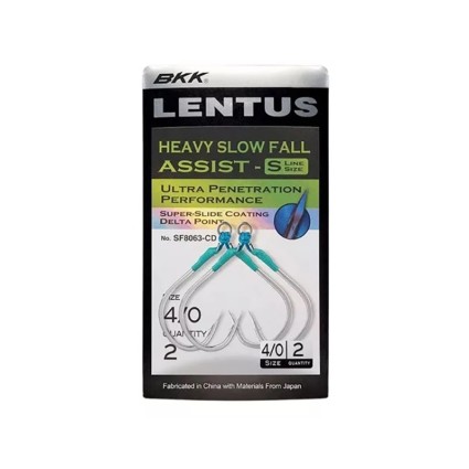 Крючок-ассист спарка BKK SF Lentus SF8063 M (A-EJ-8830) #3/0 2 пары фото 2