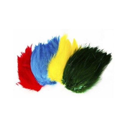 Перо петуха Wapsi Neck Hackle Strung Fl Orange фото