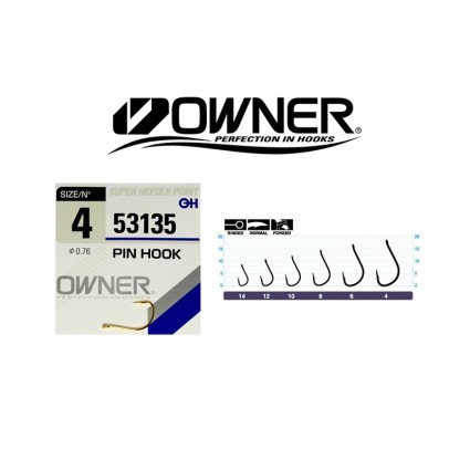 Крючки Owner 53135 PIN HOOK #10 10pcs фото 2