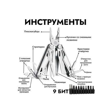 Мультиинструмент GANZO Multi-Tool G303 фото 5