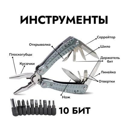 Мультиинструмент GANZO Multi-Tool G105 фото 10