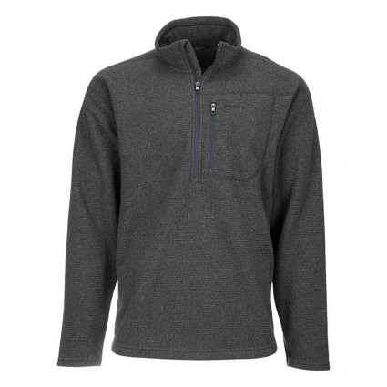 Пуловер SIMMS Rivershed Sweater Quarter Zip '20 Carbon M фото