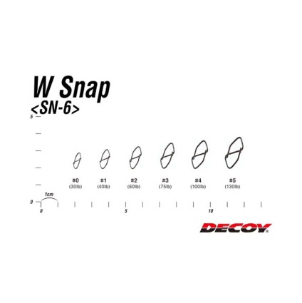 Застежка Decoy SN-6 W SNAP #2 60lb 8pcs фото 2