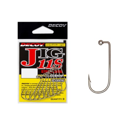 Крючок Decoy одинарный JIG11S #6 9pcs фото 1