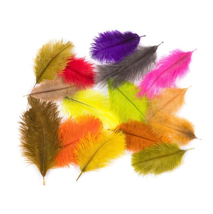 Перо Wapsi Ostrich Marabou Fl Orange фото