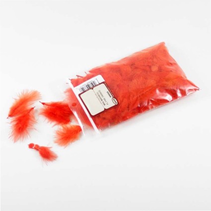Перо Wapsi Mini Marabou Fl Fire Orange фото