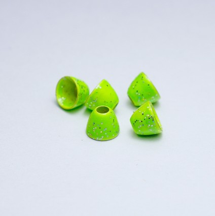 Конус TFF Brass Cone Head 5.5mm 10pcs Glitter/Fl Chartreuse фото