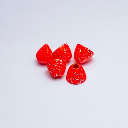 Конус TFF Brass Cone Head 6.3mm 10pcs Glitter/Fl Orange фото