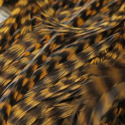 Седло петуха Hareline Half Dry Fly Saddle Grade #1 Keough #149 Grizzly Ginger фото 1