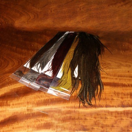 Седло петуха Hareline Half Dry Fly Saddle Grade #1 Keough #149 Grizzly Ginger фото 2