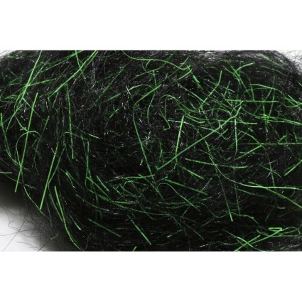 Даббинг Hareline Spawn UV Simi Seal Dubbing #9 Black/UV Chartreuse Green фото