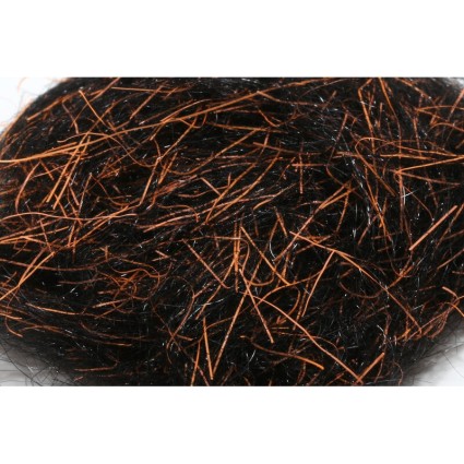 Даббинг Hareline Spawn UV Simi Seal Dubbing #10 Black/UV Orange фото