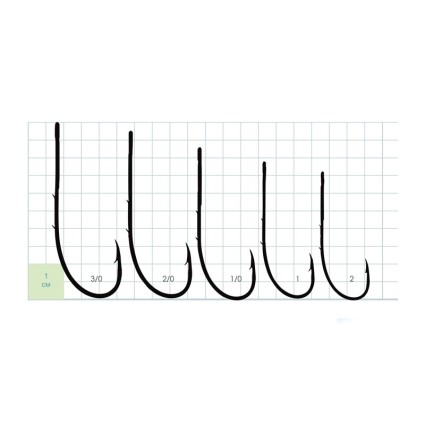 Крючки GURZA Long Beak Hook #2/0 Black Nickel 10pcs фото 2