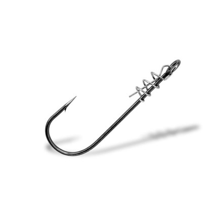 Крючки GURZA Helix Hook MH-10 #1/0 Black Nickel 7pcs фото 1