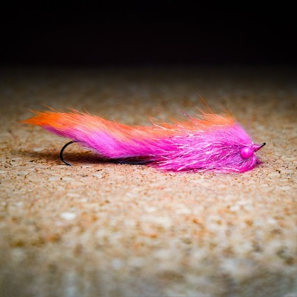 Муха нахлыст CRM Rabbit Leech Fly Two Tone #2 Fl Pink/Orange фото