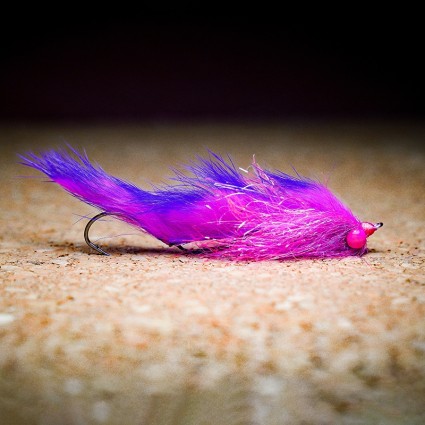 Муха нахлыст CRM Rabbit Leech Fly Two Tone #2 Fl Pink/Purple фото