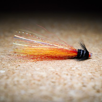 Муха лососевая TFF Snaelda Brass Bullet 8cm Flame фото