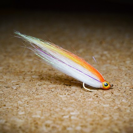 Муха Стример TFF Aspius Minnow Short White/Fl Yellow/Orange #4 фото