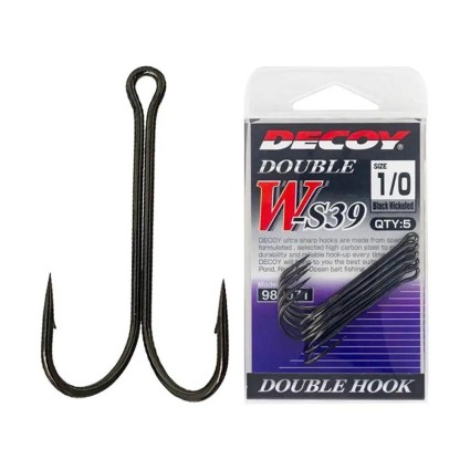 Крючки двойные Decoy W-S39  #2 5pcs фото