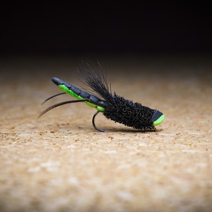 Муха нахлыст CRM Grasshopper #6 Black/Chartreuse фото