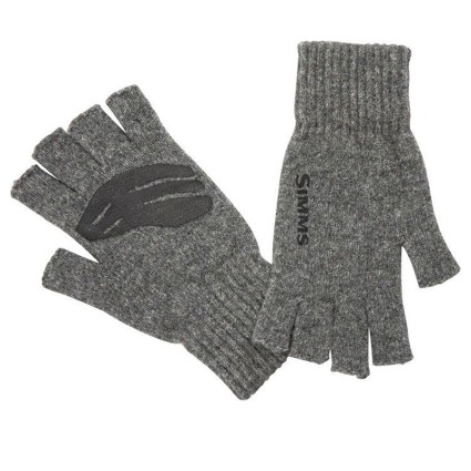 Перчатки SIMMS Wool 1/2 Finger Glove Steel L/XL фото