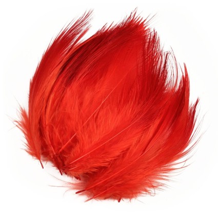 Перо цапля KS Heron Sm 12pcs Dyed Scarlet фото