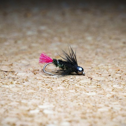 Муха нахлыст CRM Red Tag Nymph Black Nickel BH #10 фото