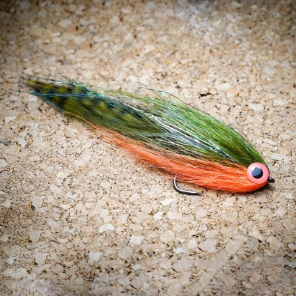 Муха нахлыст CRM Bunny Streamer 11cm Orange/Olive Grizzly фото