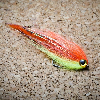 Муха нахлыст CRM Bunny Streamer 11cm Chartreuse/Orange Grizzly фото