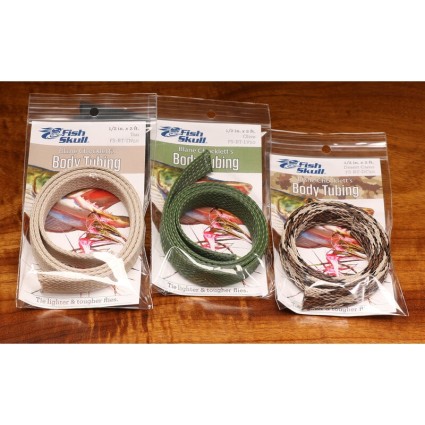 Плетёная трубка Hareline 1/2" Fish Skull Chockletts Body Tubbing #369 Tan фото 4