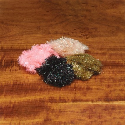 Синель Hareline Wide Frizzle Chenille 20mm #343 UV Shrimp Pink фото 2