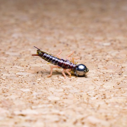 Муха нахлыст TFF SL Stone Fly Nymph #10 Tungsten 4.5mm 1g Brown Litchen фото 1