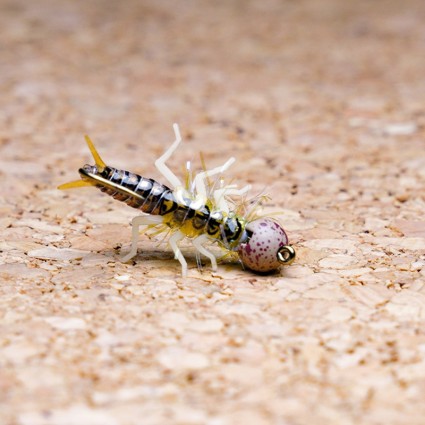 Муха нахлыст TFF SL Stone Fly Nymph #8 Tungsten 5.5mm 1.5g Stone/Golden Olive фото 1