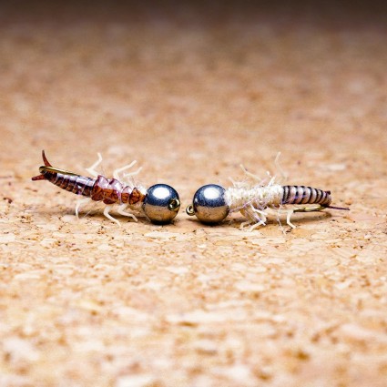 Муха нахлыст TFF SL Stone Fly Nymph #8 Tungsten 6.4mm 2.2g Stone/Pale Dun/Lt Brown Back фото 2
