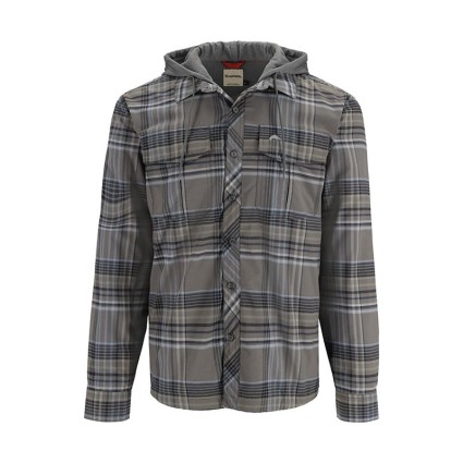 Рубашка SIMMS Coldweather Hoody Gunmetal Neo Plaid L фото 1