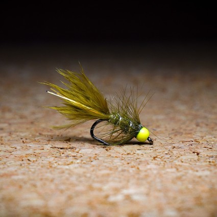 Муха нахлыст CRM Carp Bugger Chartreuse Head 4.0mm #8 Sculpin Olive фото