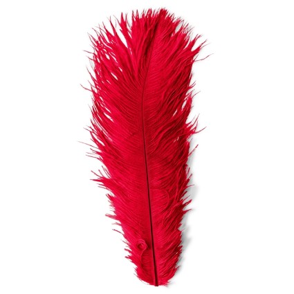Перо страуса Orvis Ostrich Herl 1pcs Red фото