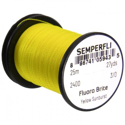 Нить Semperfli Fluoro Brite 25m Yellow Sunburst фото 1