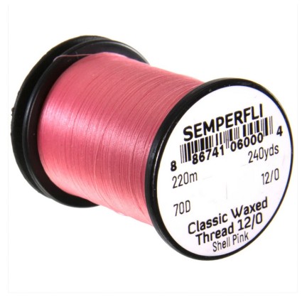 Нитки Semperfli Classic Waxed Thread 12/0 240yds Shell Pink фото