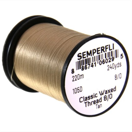 Нитки Semperfli Classic Waxed Thread 8/0 240yds Tan фото